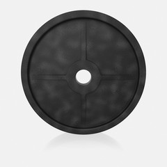 Isolate Weight Plate on a Seamless and Slight Reflective Surface