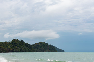empty beach on a cloudy day