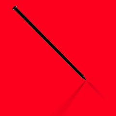 Isolate Hardware Nail on a Seamless and Slight Reflective Surface