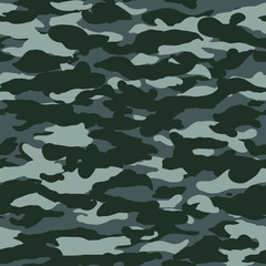 Seamless fashion dark marine navy blue camo pattern vector