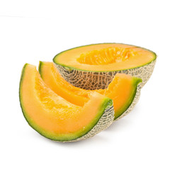 Cantaloupe melon isolated on a white background