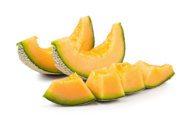 Cantaloupe melon isolated on a white background