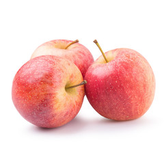 Red apples isolated on a white background