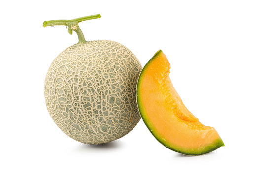 Cantaloupe melon isolated on a white background