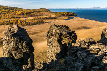 View of the river Noion-gol - the tributary of Lake Hovsgol
