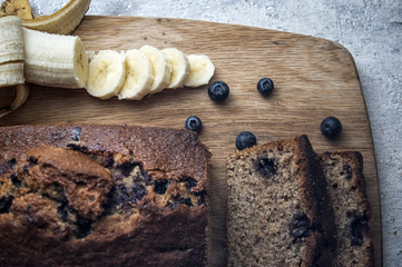 Banana and Blueberry Bread