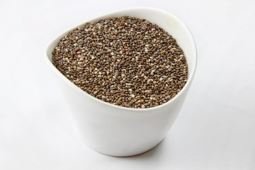 Chia seeds in a container