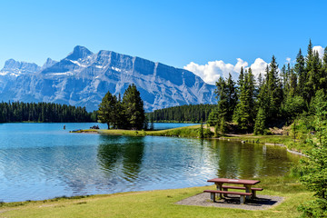 Two Jack Lake in Banff National Park of Canada