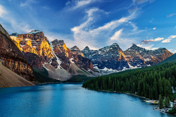 Moraine Lake in Banff National Park of Canada