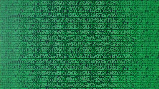 Random Text Code Showing Up on an Old Computer Monitor