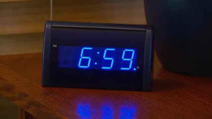 Alarm clock going off at 7 AM