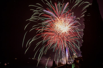 Fireworks above the Spa town of 2