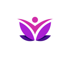 lotus flower yoga symbol template