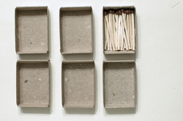 matches and match boxes - vintage background