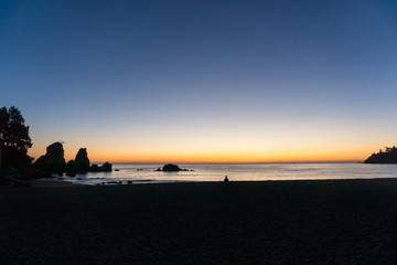 Fantastic sunrise scenery of Donghae Chuam beach