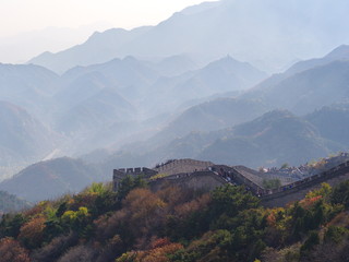 Fototapeta na wymiar China Great Wall. Travel in Beijing City, China. 23th October, 2017