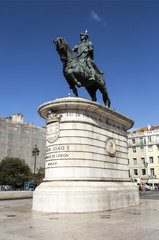 Fototapeta na wymiar Lisbon Equestrian Statue