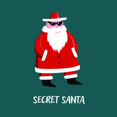 Secret Santa vector llustration