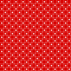 Red christmas wrapping paper seamless pattern. White snowflakes on the red background
