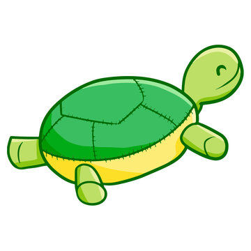 Funny and cute turtle doll for children - vector.