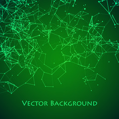 Abstract Network and Connect Background. Dots Connected by Lines. Digital data and deep web concept. Vector illustration
