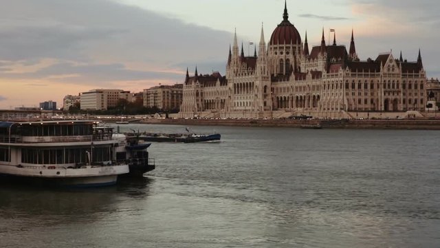 Photo of colorful Parlament in Budapest in Hungary outdoor.
