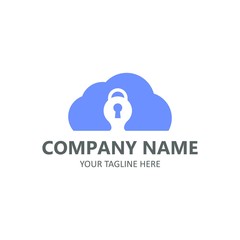 Lock logo template abstract security vector illustration isolated