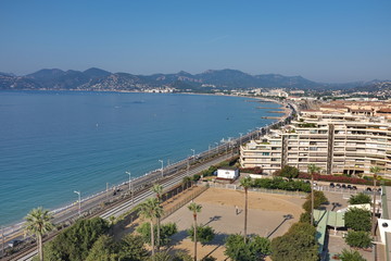 Naklejka premium Cannes La Bocca, vue sur mer.
