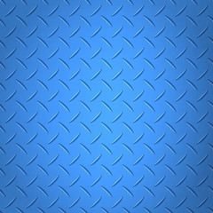 Metal textured panel in blue color. Steel surface background.