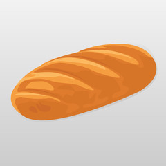 Loaf of bread isolated vector