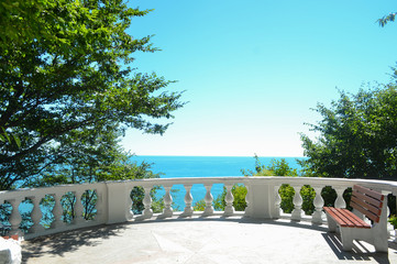 Sea view from the veranda at home