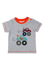Children's gray T-shirt. Isolate on white