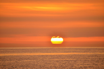 Fototapeta na wymiar orange sunset