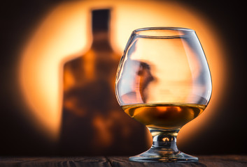 A glass of cognac