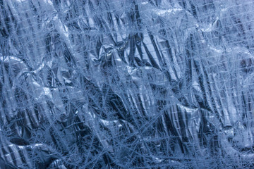 ice crystals on a windscreen