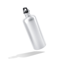 Aluminum water sport Bottle Mockup levitation, 3d rendering