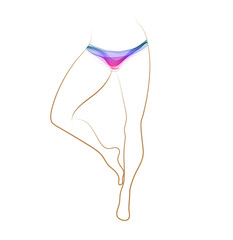 Woman abstract legs