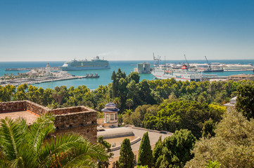 Panorama view of city Malaga from high pointPanorama view of city Malaga from high point