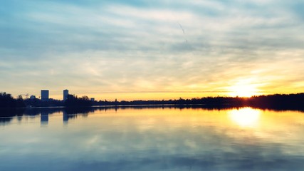 Sunrise at Herastrau Park, Bucharest, Romania