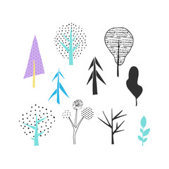 Textured trees collection.