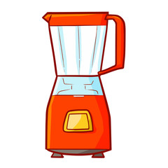 Cute and funny red juicer ready to use - vector.