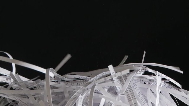 close up of pile of shredded paper
