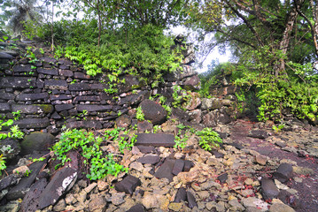 Leluh archaeological site  on Lelu Island, Kosrae State of Micronesia   © robnaw
