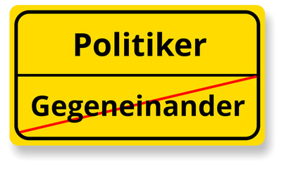Poltiker Gegeneinander