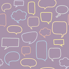 Speech bubbles seamless pattern. Texture for wallpaper, fills, web page background.