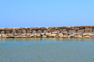 Stone walkway in the sea