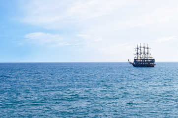The ship in the sea