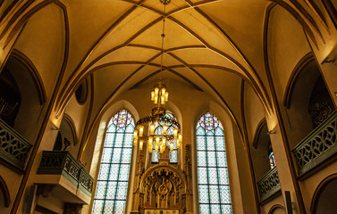 Interior of Maisel synagogue in Prague