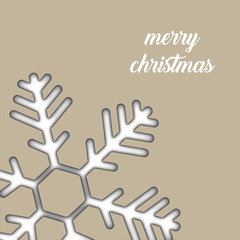 Merry Christmas - Paper Christmas snow