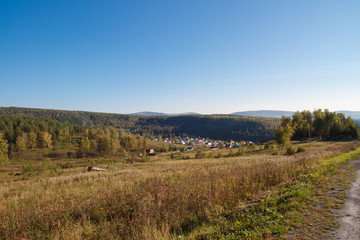 Fototapeta premium Village in the valley